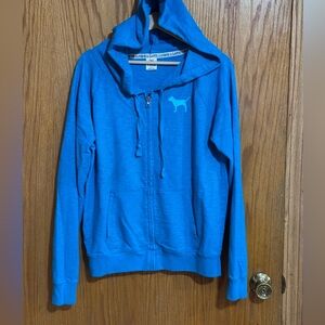 Victoria’s Secret PINK thin‎ full zip sz large Y2K